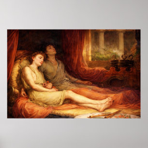 Affiche Sommeil et son demi-frère Mort par Waterhouse