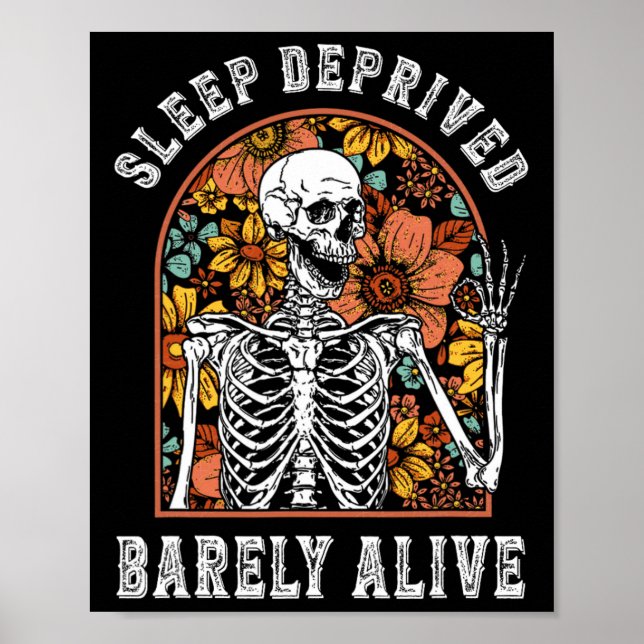 Affiche Sommeil privé par Vivement amusant Skeleton Hallow (Devant)