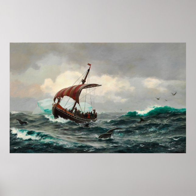 Affiche Sommernat sous den Grønpayke Kyst vers 100 Aar (Devant)