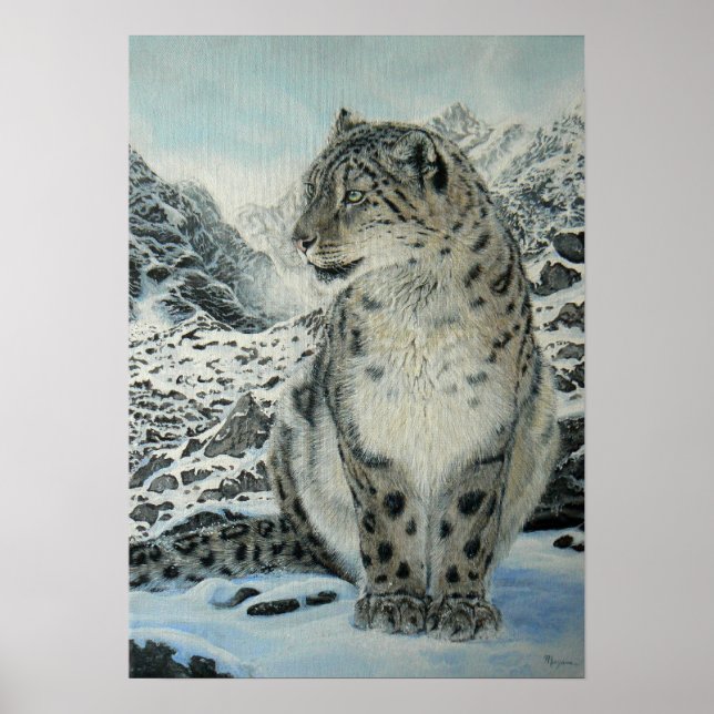Affiche Sommet King Snow Leopard taille de l'affiche jusqu (Devant)
