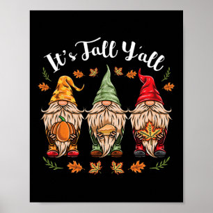 Affiche Son automne Y'all Gnomes Thanksgiving