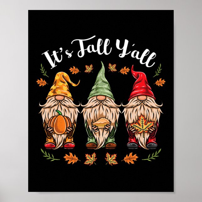 Affiche Son automne Y'all Gnomes Thanksgiving (Devant)