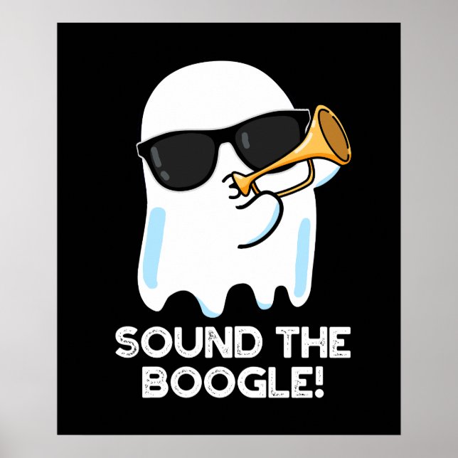 Affiche Son Boogle Funny Ghost Bugle Pun Dark BG (Devant)