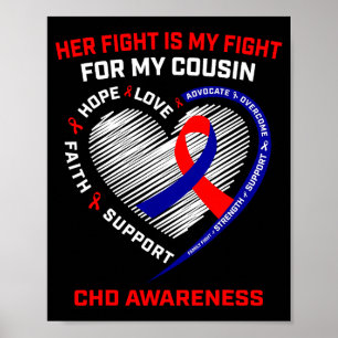 Affiche Son combat Cousine Sensibilisation à la cardiopath