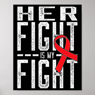 Affiche Son combat est ma lutte Conscience du cancer du sa