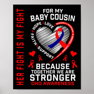 Affiche Son combat est mon combat Bébé Cousin Guerrière Cœ