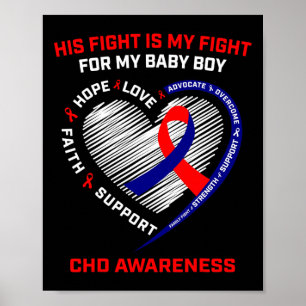 Affiche Son Combat Est Mon Combat Bébé Garçon Sensibilisat