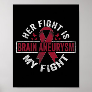 Affiche Son combat est mon combat Cerveau Aneurysme Sensib