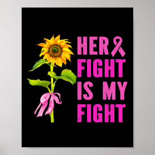 Affiche Son combat est mon combat Conscience du cancer du