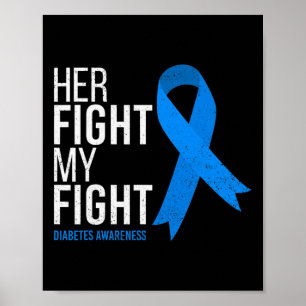 Affiche Son combat est mon combat contre le diabète T1d