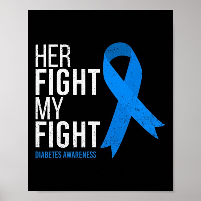 Affiche Son combat est mon combat contre le diabète T1d (Devant)