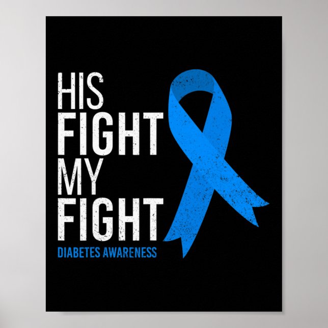 Affiche Son combat est mon combat contre le diabète T1d (Devant)