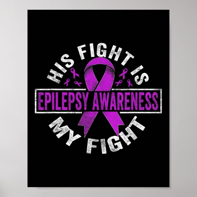Affiche Son combat est mon combat Epilepsie Combattre (Devant)