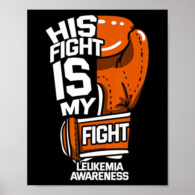 Affiche Son Combat Est Mon Combat Leucémie Sensibilisation (Devant)