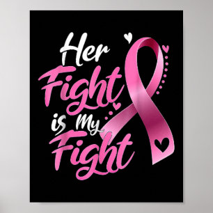 Affiche Son combat est mon combat Lutte Contre le cancer d