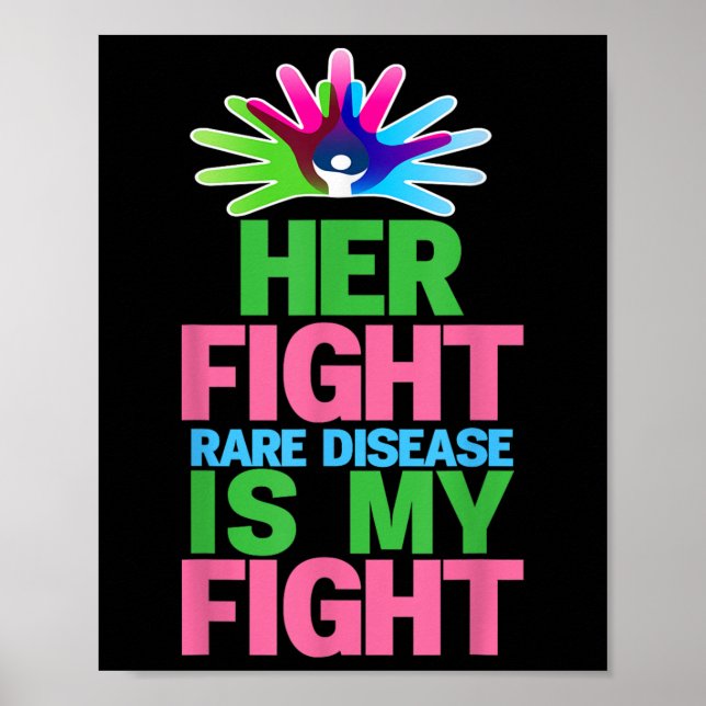 Affiche Son Combat Est Mon Combat Maladie Rare - Maladie R (Devant)