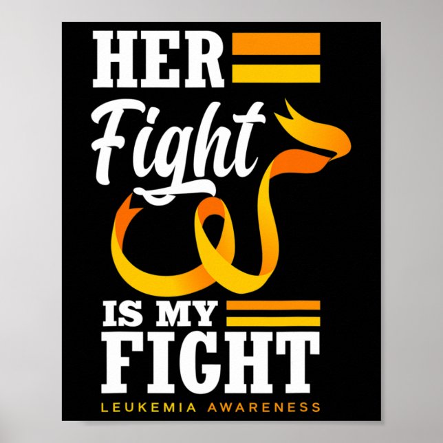 Affiche Son Combat Est Mon Combat Maman Femme Fille Leukem (Devant)