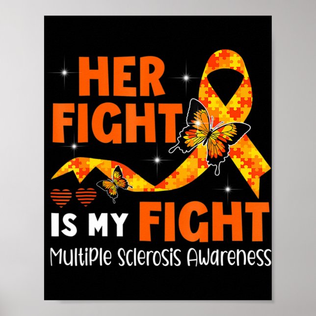 Affiche Son combat est mon combat MS Multiple Sclerosis Aw (Devant)