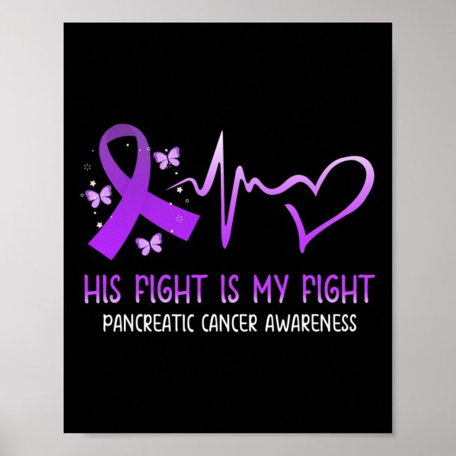 Affiche Son Combat Est Mon Combat National Cancer Pancréat (Devant)