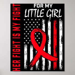 Affiche Son combat est mon combat Petite fille Maladie car