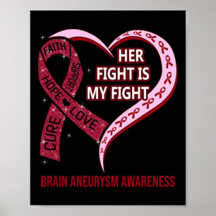 Affiche Son combat est mon combat Ruban de sensibilisation