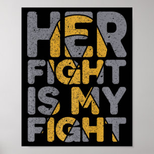 Affiche Son combat est mon combat Sensibilisation au cance
