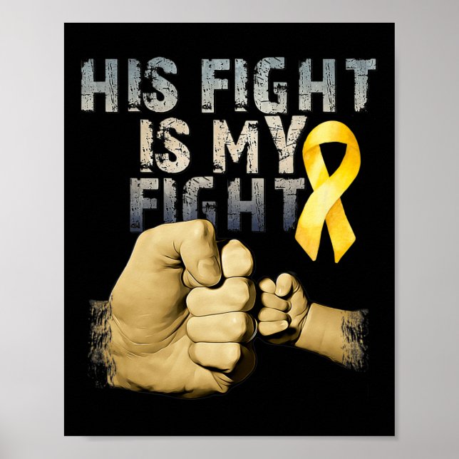 Affiche Son combat est mon combat Sensibilisation au cance (Devant)