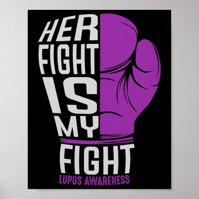 Affiche Son Combat Est Mon Combat - Sle Lupus Sensibilisat (Devant)
