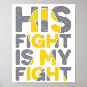 Affiche Son combat est mon combat T-shirt de sensibilisati