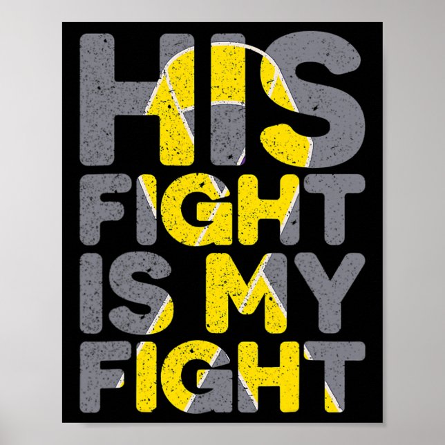 Affiche Son combat est mon combat T-shirt de sensibilisati (Devant)