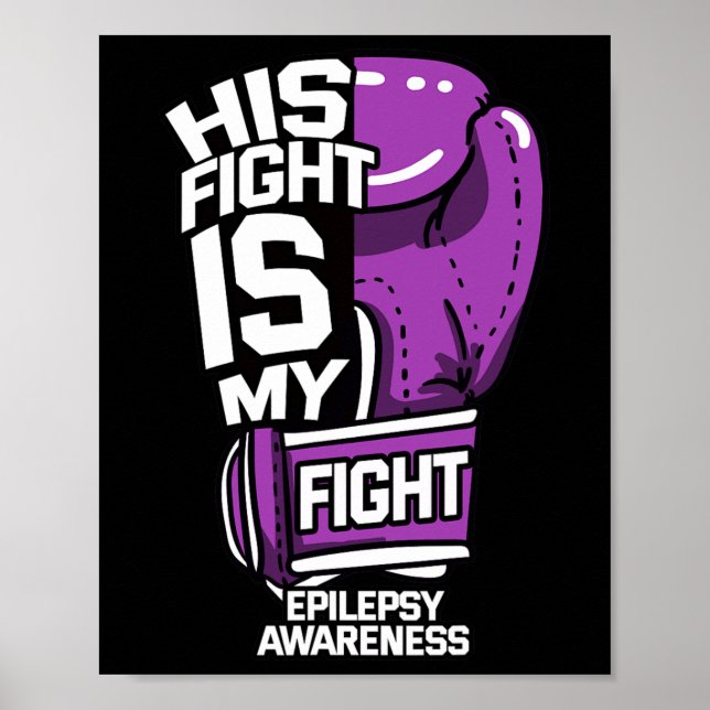 Affiche Son Combat Est Mon Combattre Epilepsie Seizure Neu (Devant)