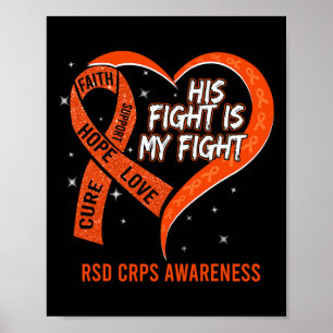 Affiche Son Combat Est Mon Combattre Ribbon Heart Crps Déc