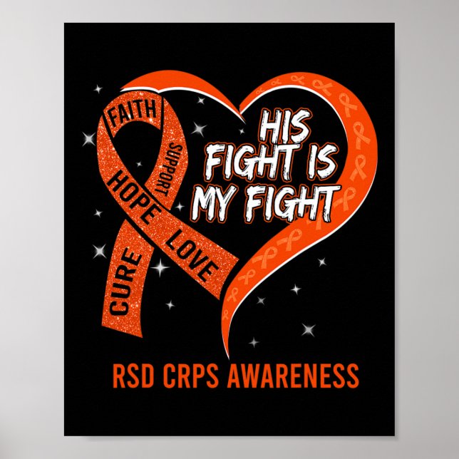 Affiche Son Combat Est Mon Combattre Ribbon Heart Crps Déc (Devant)