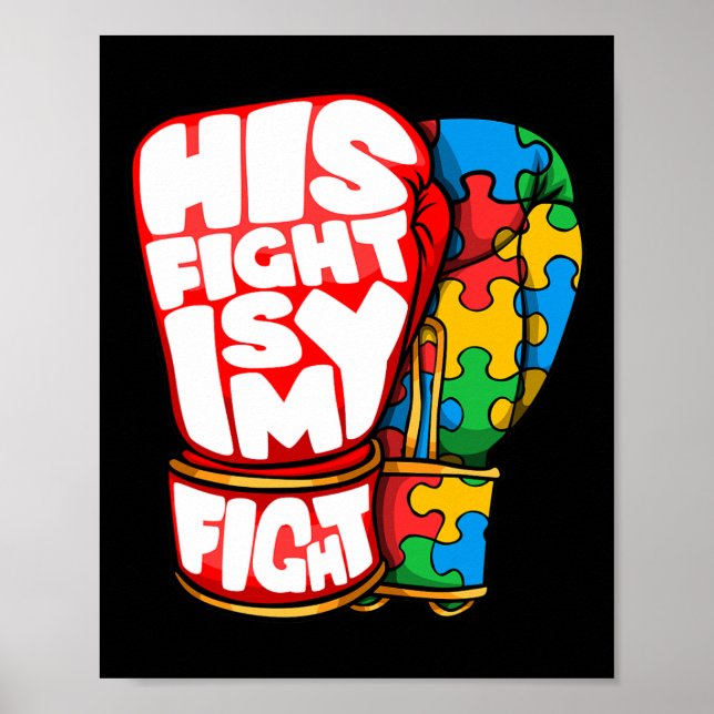 Affiche Son Combat Est Mon Fight Sensibilisation sur l'aut (Devant)