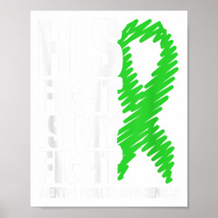Affiche Son combat Ma lutte contre le carbone vert santé m