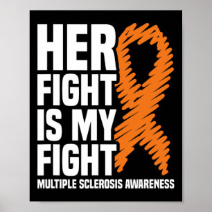 Affiche Son combat Mon combat Mme Sclérose en plaques Sens