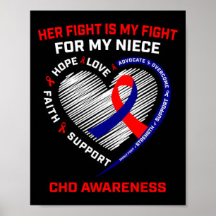 Affiche Son combat Niece Chd Sensibilisation aux maladies 