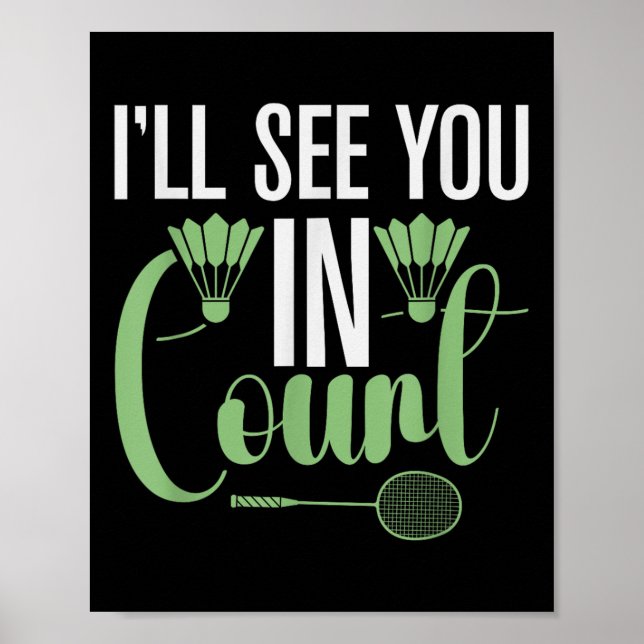 Affiche Son Dans Mon Volant de badminton Adn Racket Badmin (Devant)