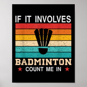 Affiche Son Dans Mon Volant de badminton Adn Racket Badmin
