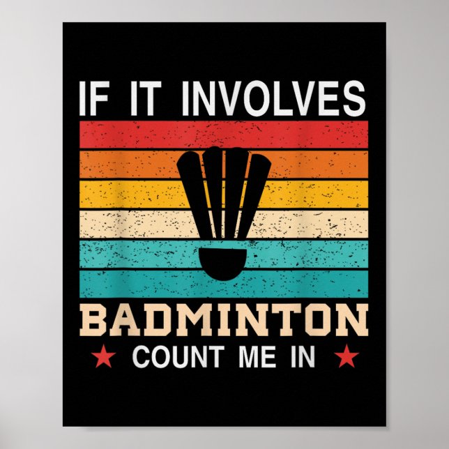 Affiche Son Dans Mon Volant de badminton Adn Racket Badmin (Devant)