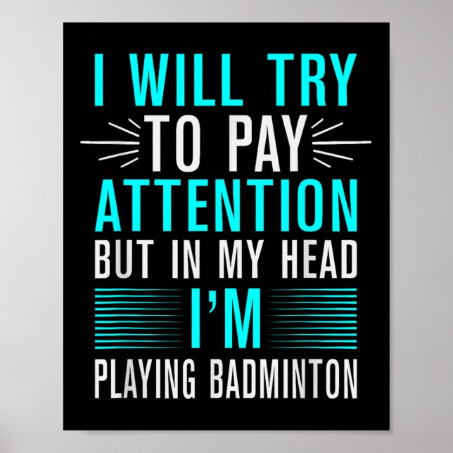 Affiche Son Dans Mon Volant de badminton Adn Racket Badmin (Devant)