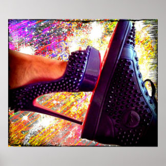 Affiche Son et Hers Red Bas talons et Baskets