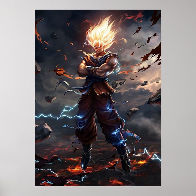 Affiche Son Goku Super Saiyan (Devant)
