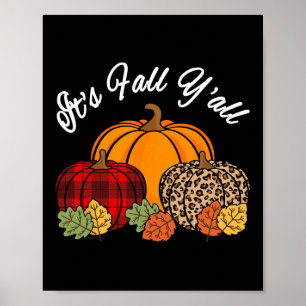 Affiche Son Hiver Yall Citrouille Empreinte de léopard Aut