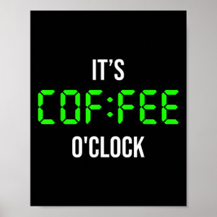 Affiche Son Horloge Café, Citation Graphique Cool Drôle De