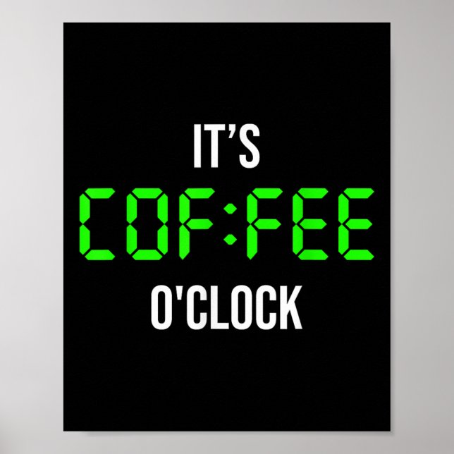 Affiche Son Horloge Café, Citation Graphique Cool Drôle De (Devant)