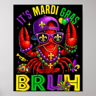 Affiche Son Mardi Gras Bruh Écrevisses & Perles Mardi
