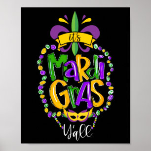 Affiche Son Mardi Gras Yall Funny Mardi Gras Party Mask Co