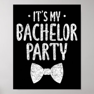 Affiche Son Mariage de la fête de baccalauréat Groom Funny