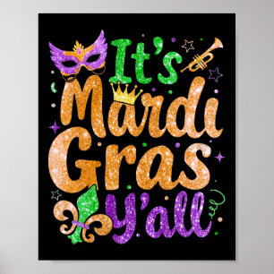 Affiche Son Masque Mardi Gras Yall Mardi Gras Party